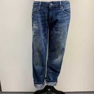 Paige Skyline Ankle Peg Distressed Modern Mid-rise Jeans Size 27